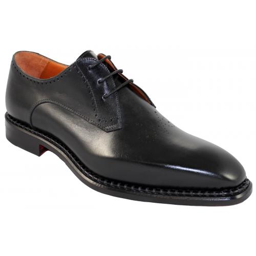 Emilio Franco 04 Black Genuine Calf Leather Shoes.